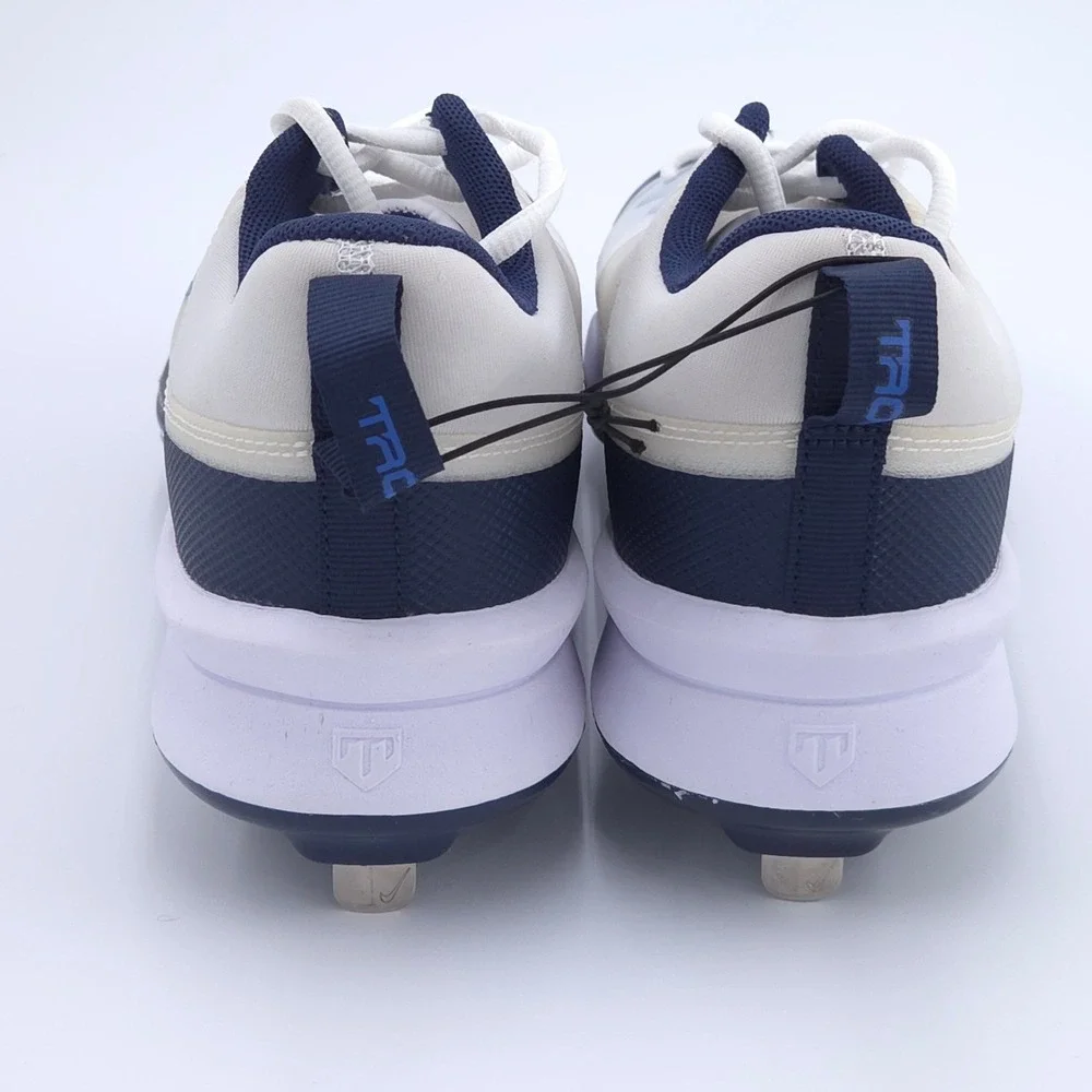 Nike Air Zoom Trout 9 Pro Baseball Cleats Mens 7 White Blue Cushion Metal NEW